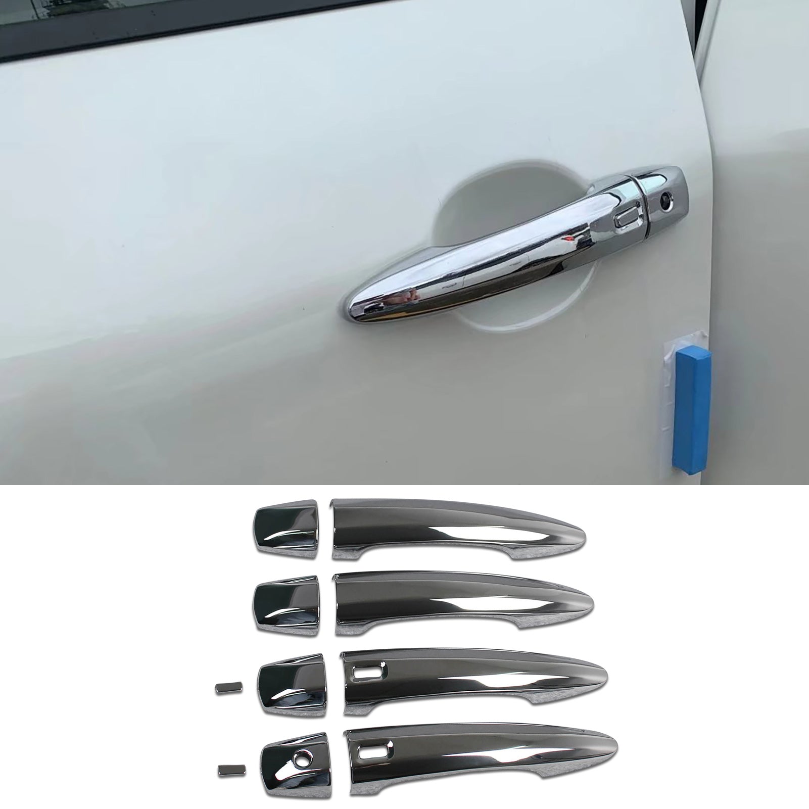 Fit for Nissan 2021 2022 New Rogue Chrome Door Handle Cover Trims