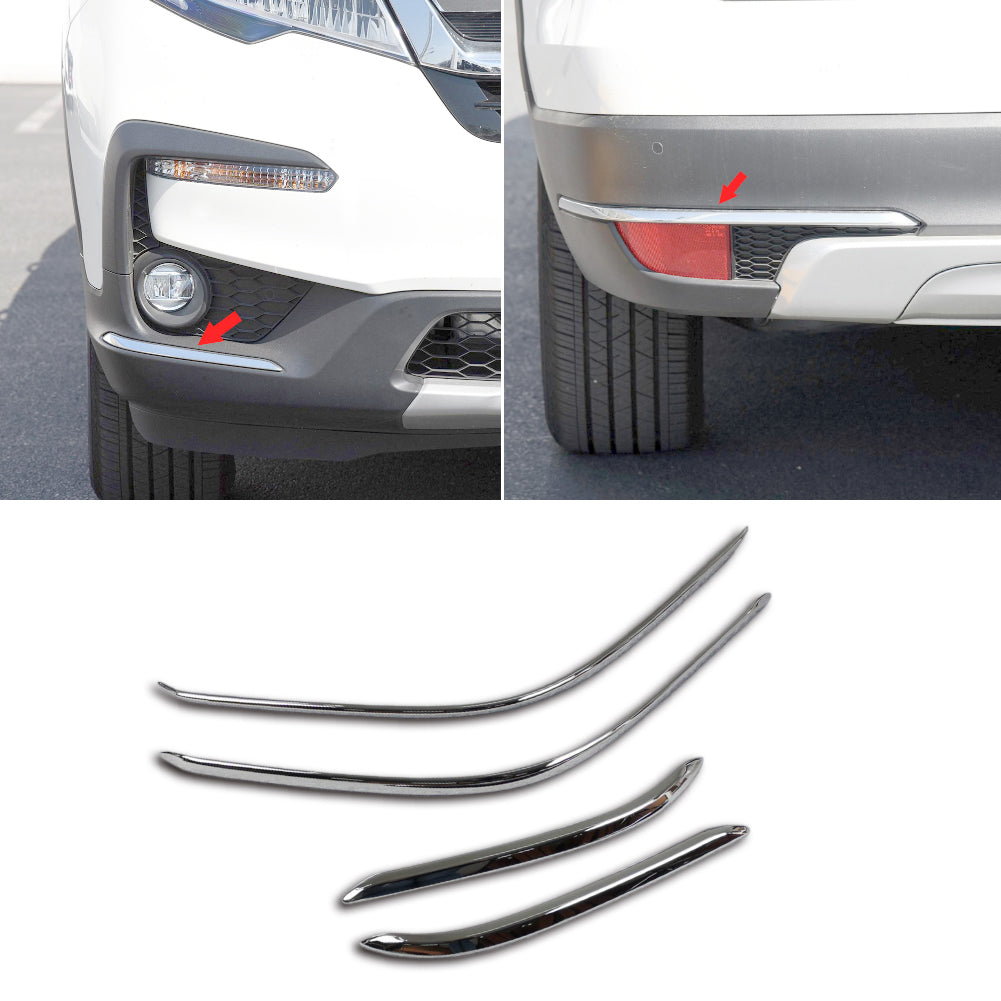 Fit For Honda New Pilot 2019 2020 2021 2022 Front + Rear Bumper Corner Edge Protection Cover Trims ABS