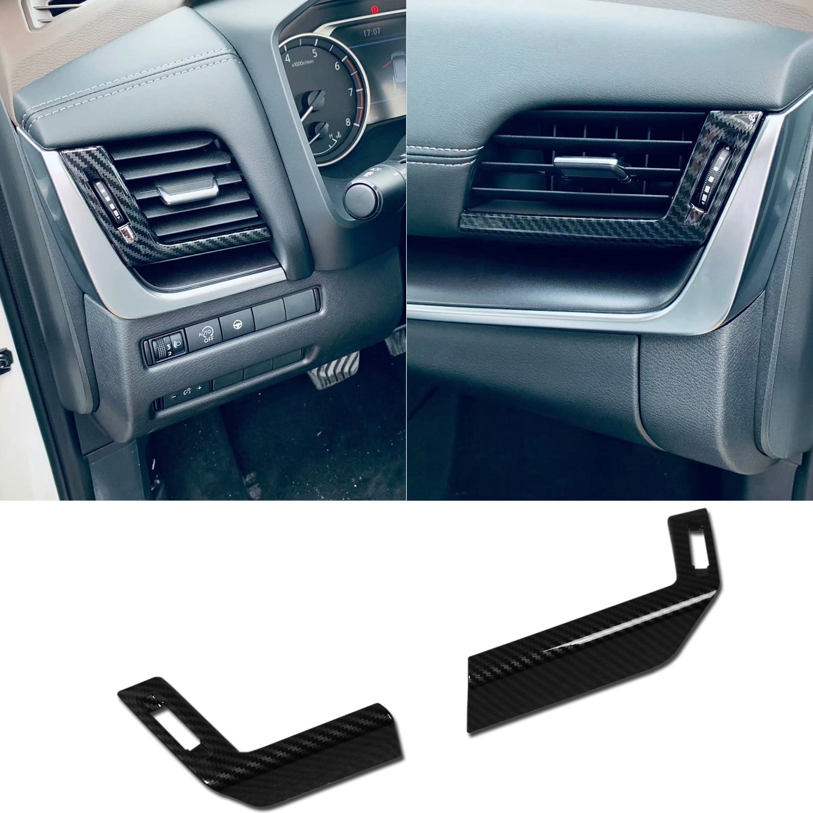 Fit for Nissan Rogue 2021 2022 Interior Front Side Air Condition Vent Outlet Cover Trim ABS