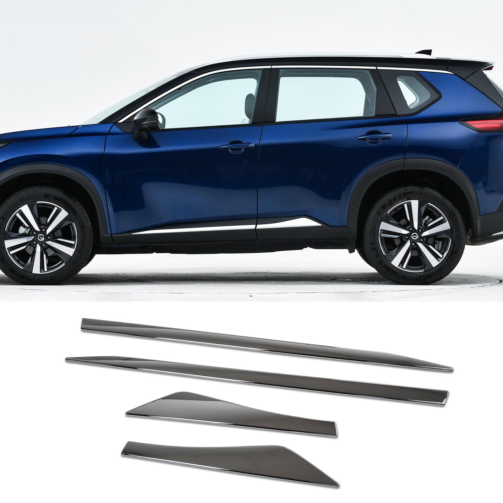 Fit for Nissan New Rogue 2021 2022 S SV Chrome Body Side Door Molding Trim Cover ABS