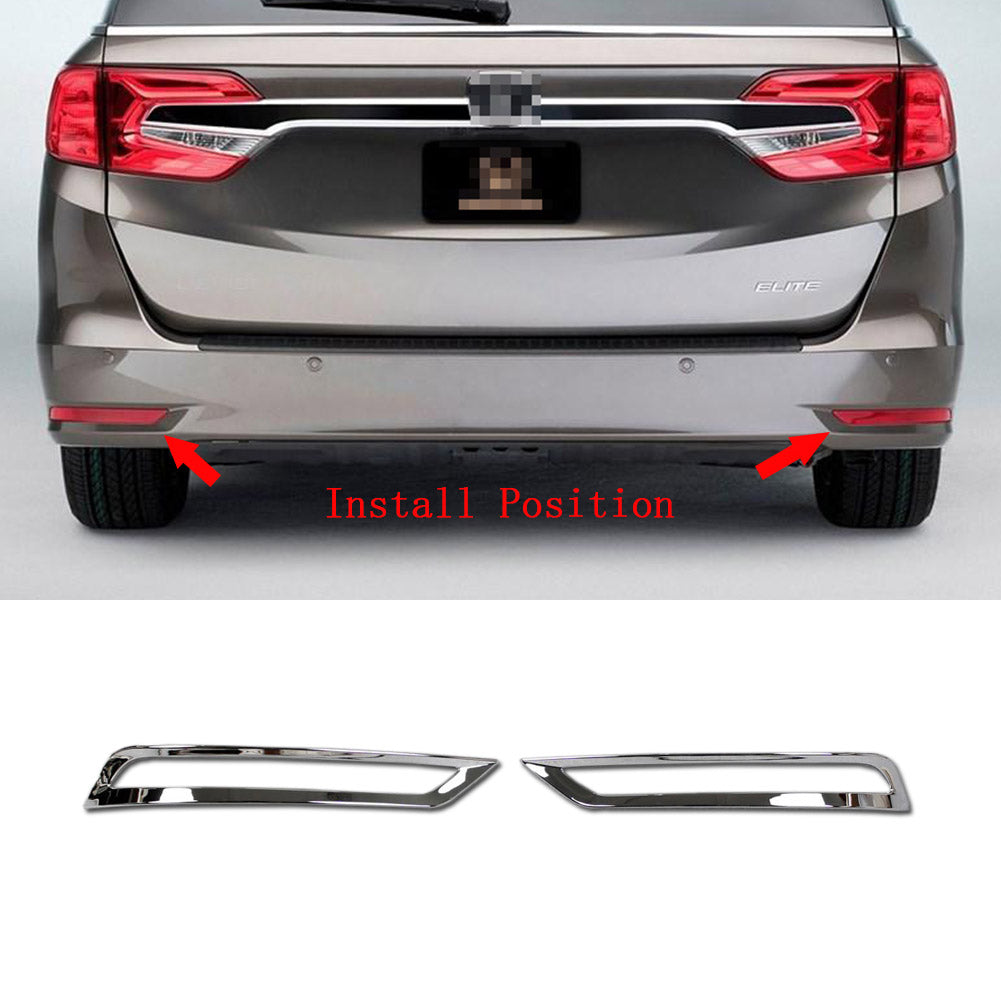 Fit for Honda Odyssey 2019 2020 2021 Chrome Rear Fog Light Lamp Cover Trims