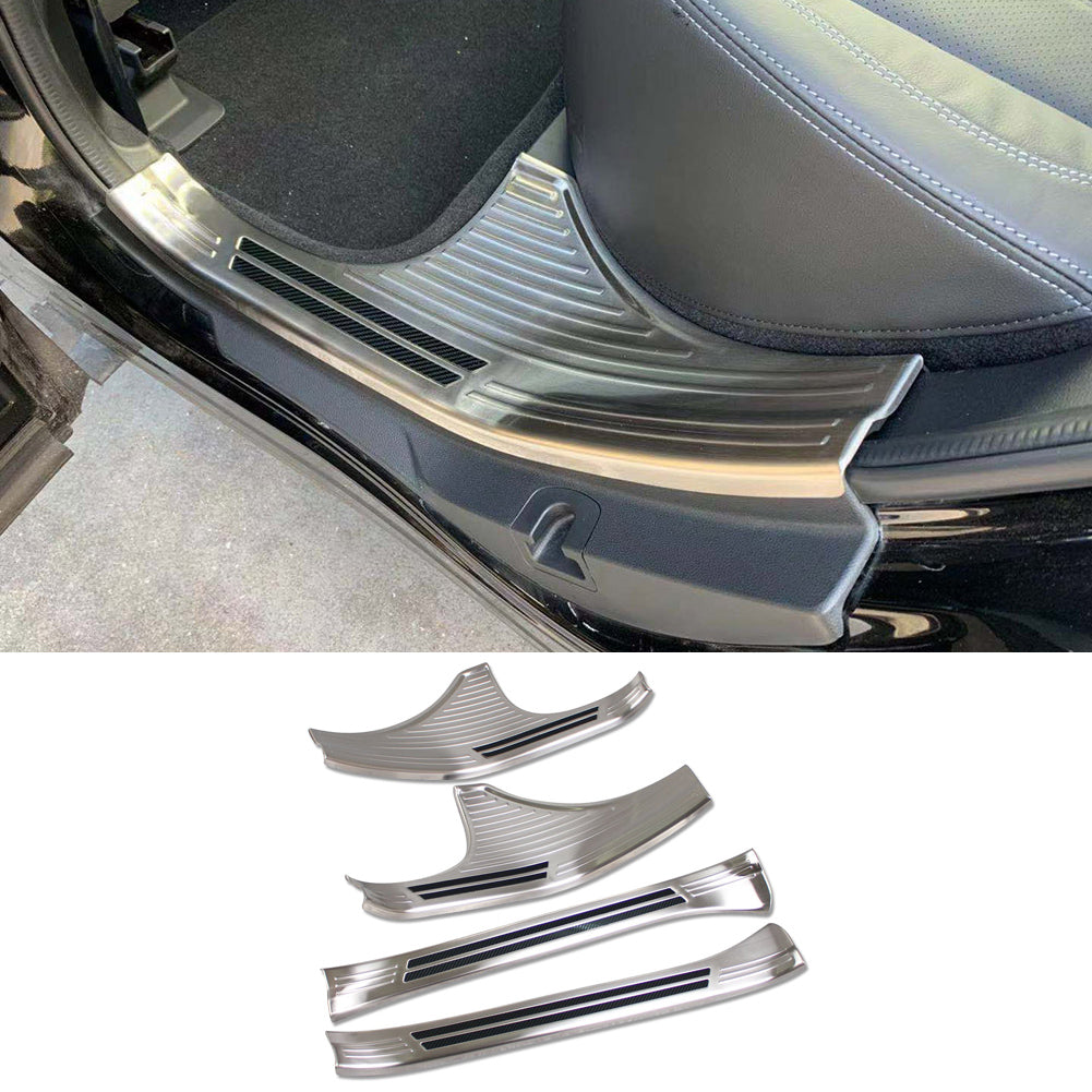 Fit for Subaru Forester 2019 2020 2021 2022 Door Sill Scuff Plate Guard Cover Trims Stainless Inside Door