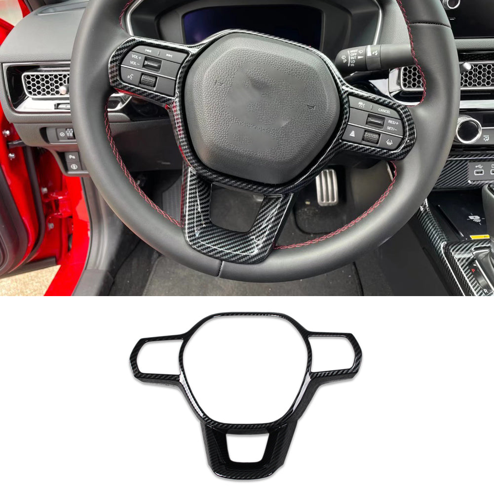 For Honda New Civic 2022 Wheel Steering Trim Panel Cover Trims ABS