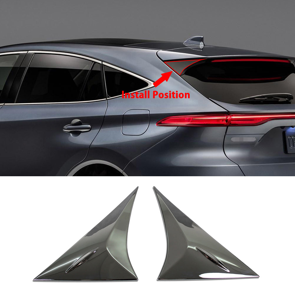 Fit for Toyota VENZA 2021 2022 2023 2024 Chrome Rear Spoiler Wing Side Beveled Window Cover Trims