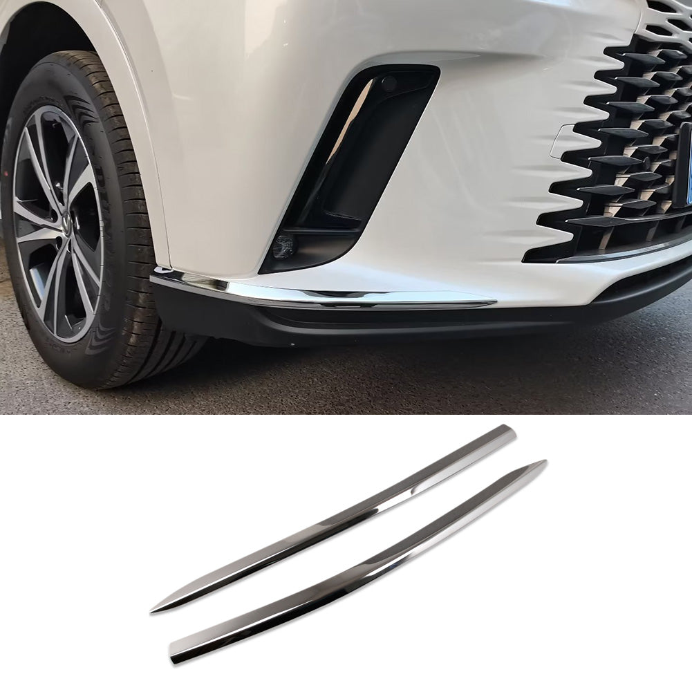 Lexus New RX RX350 RX350h RX500h F Sport 2023 Bumper Corner Protection Cover Trims Stainless Steel (Front)