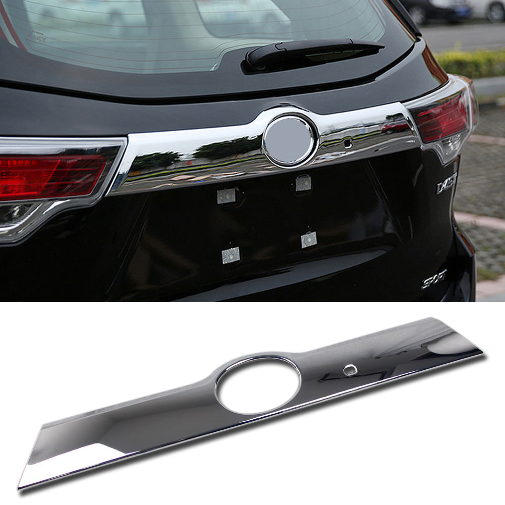 Fit For Toyota Highlander 2016 2017 2018 2019 With Tail Gate Switch Hole Chrome Rear Trunk Lid Molding Trim