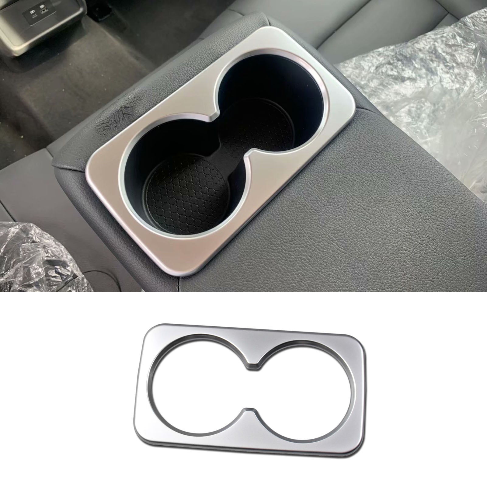 Fit for Nissan New Rogue 2021 2022 Interior Rear Seat Cup Holder Cover Trim