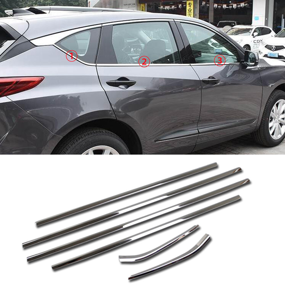 Fit For Acura New RDX 2019 2020 2021 2022 Lower Windows Frame Sill Molding Cover Trims Stainless Steel