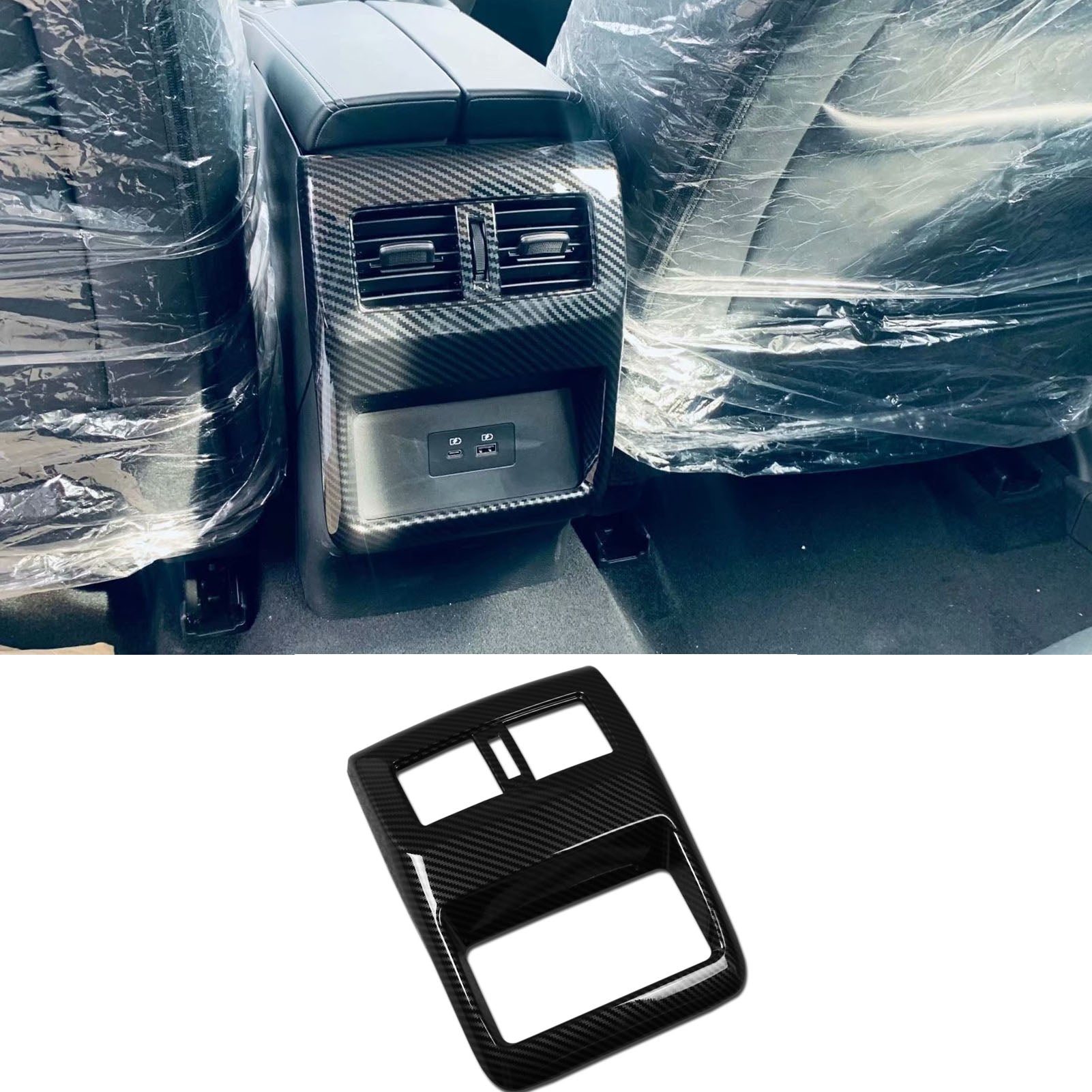 Fit for Nissan New Rogue 2021 2022 Interior Rear Seat Air Condition Vent Outlet Cover Trim