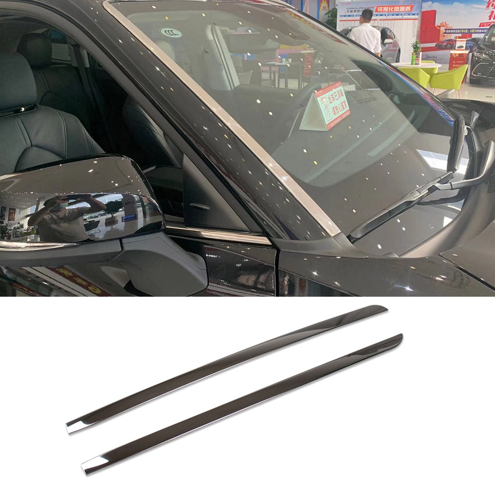 Fit for Toyota Highlander 2020 2021 2022 Windshield Side Beveled Window Cover Trim Stainless Steel