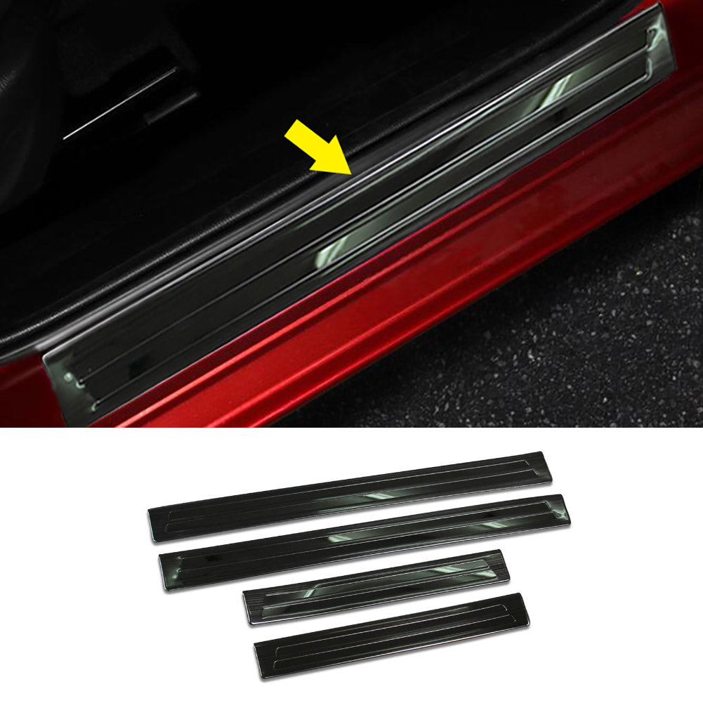 Fit for 2019 2020 2021 2022 Mazda 3 Axela Sedan Outside Door Sill Scuff Plate Guard Cover Trims Stainless Steel