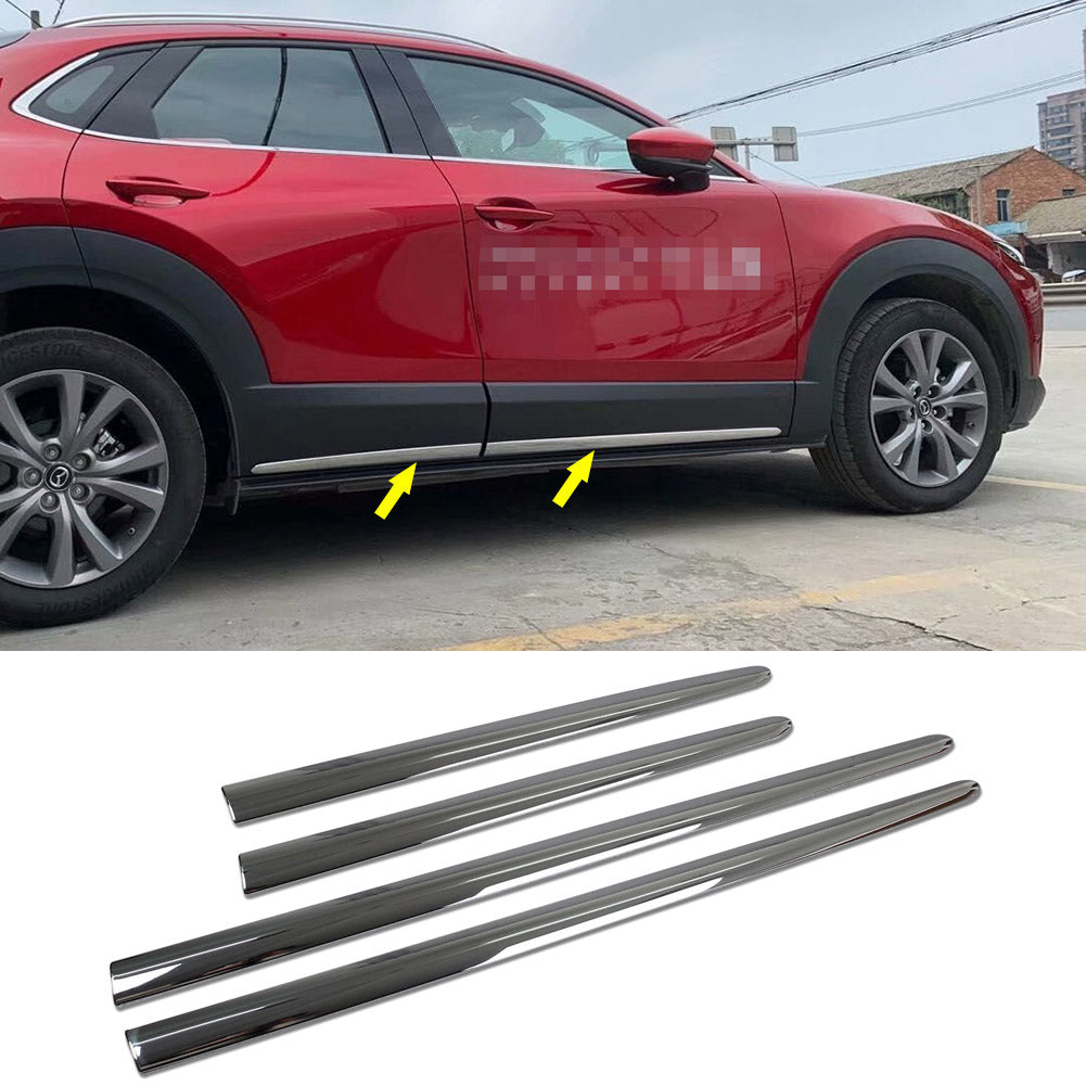 Fit for Mazda CX-30 CX30 2020 2021 2022 Body Side Door Molding Guard Cover Trims Chrome