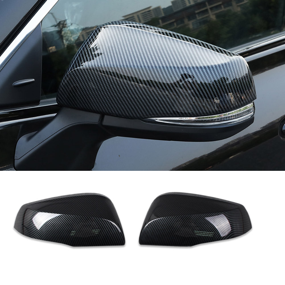 Fit For Toyota New Highlander 2020 2021 2022 2023 Rear View Mirror Guard Cover Trims Carbon Fiber Pattern