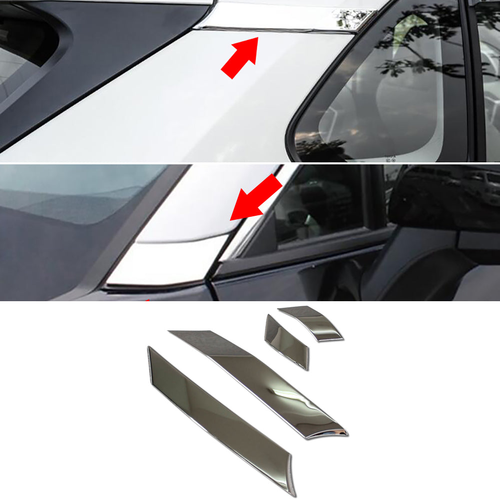 Fit for Toyota RAV4 2019 2020 2021 2022 A-pillar C-pillar Frame Molding Cover Trims