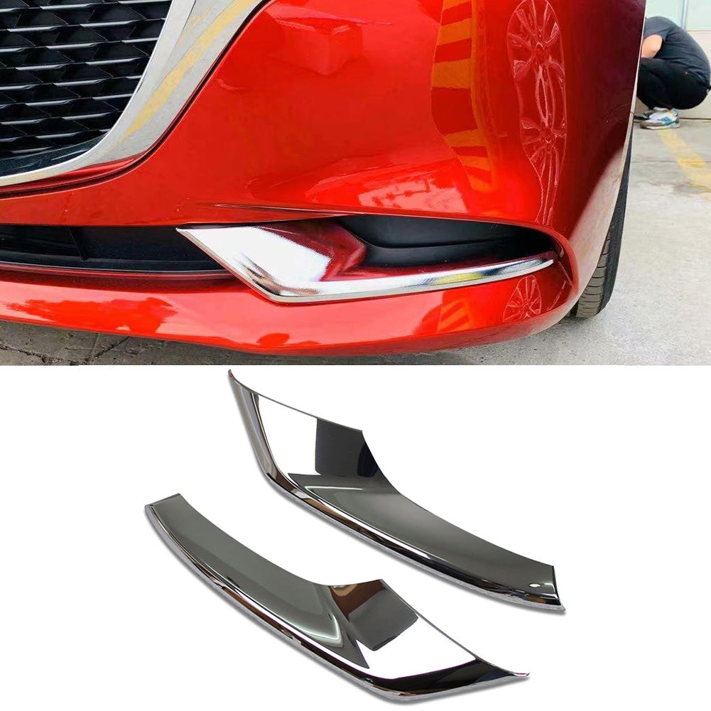 Fit for 2019 2020 2021 2022 Mazda 3 Axela Sedan Chrome Front Fog Light Lamp Cover Trims