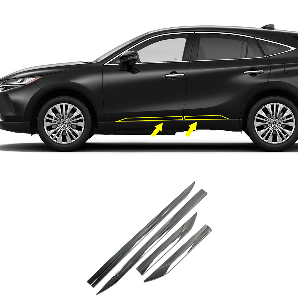 Fit for Toyota VENZA 2021 2022 2023 2024 Body Side Door Molding Guard Cover Trims Chrome