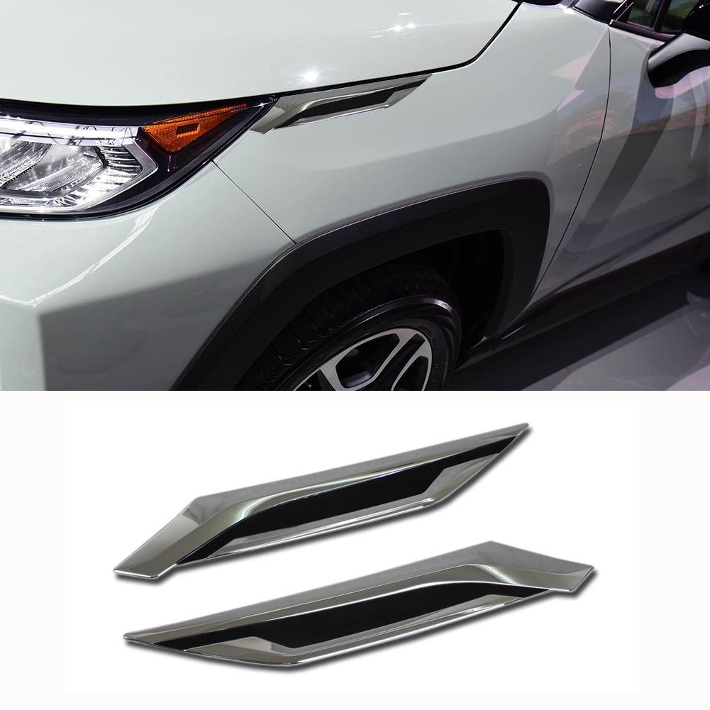 Fit for Toyota New RAV4 2019 2020 2021 2022 Headlight Molding Trim Front Side Fender Cover Trims - beautost