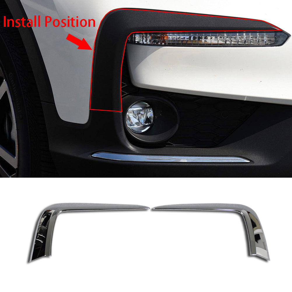 Fit for Honda Pilot 2019 2020 2021 Chrome Front Fog Light Lamp Cover Bezel Trims