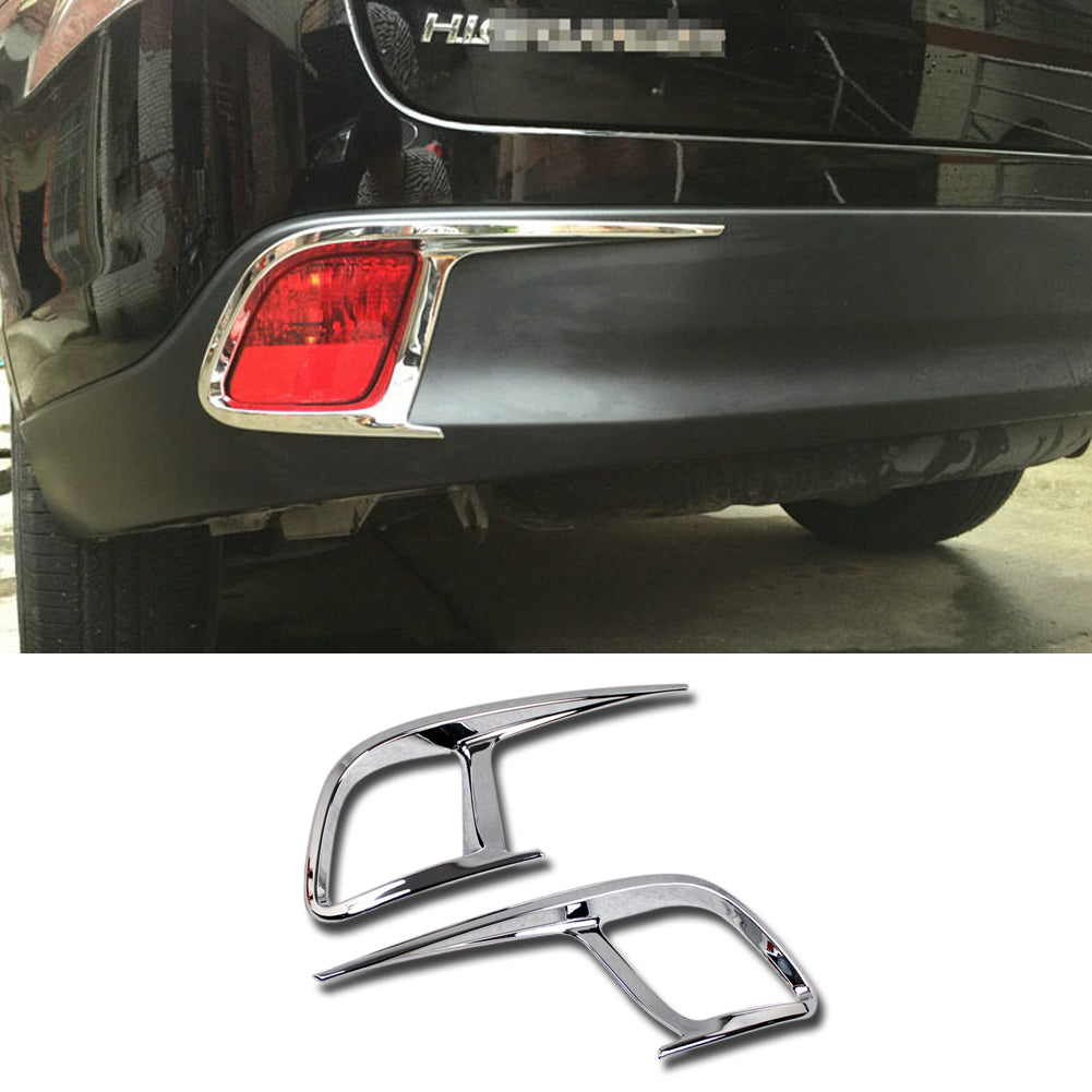 Fit for Toyota Highlander 2015 2016 2017 2018 2019 Chrome Rear Fog Light Lamp Cover Trim