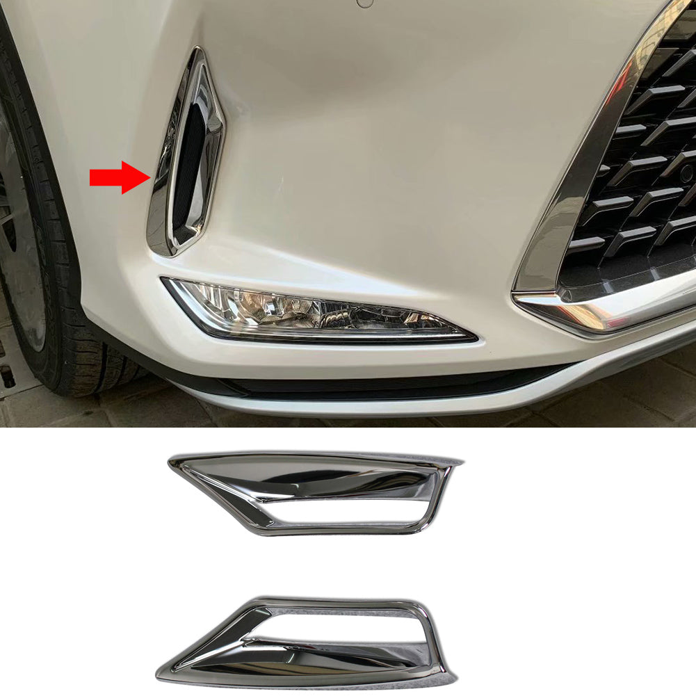 Fit For Lexus RX350 RX350L RX450h RX450hl 2020 2021 2022 Chrome Front Fog Light Lamp Cover Trims ABS