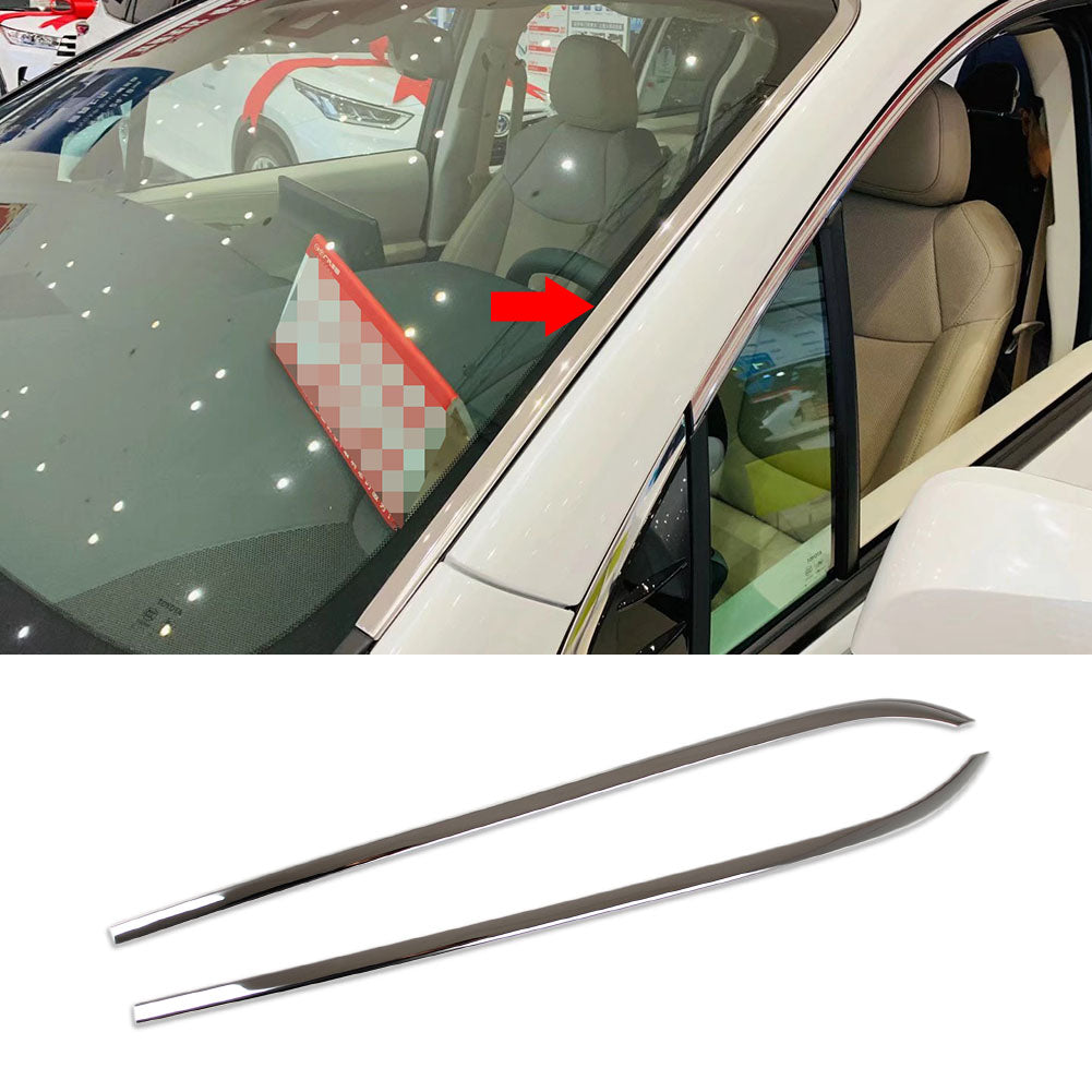Fit for Toyota 2021 2022 Sienna Windshield Side Beveled Window Cover Trim Stainless Steel
