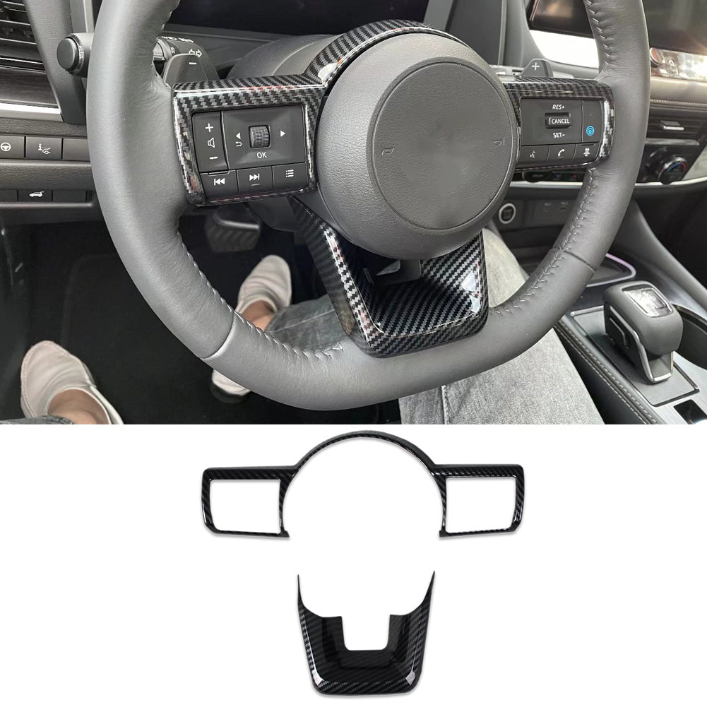 For Nissan New Rogue 2021 2022 Wheel Steering Trim Panel Cover Trims ABS