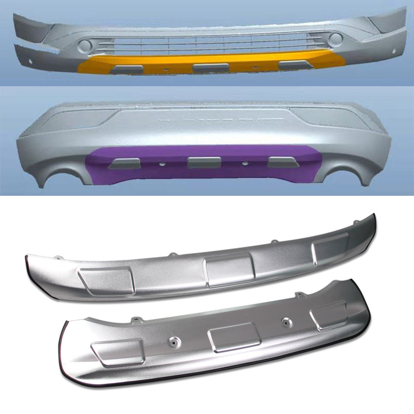 Fit for Toyota VENZA 2021 2022 2023 2024 Front Bumper + Rear Bumper Protection Guard Cover Trim