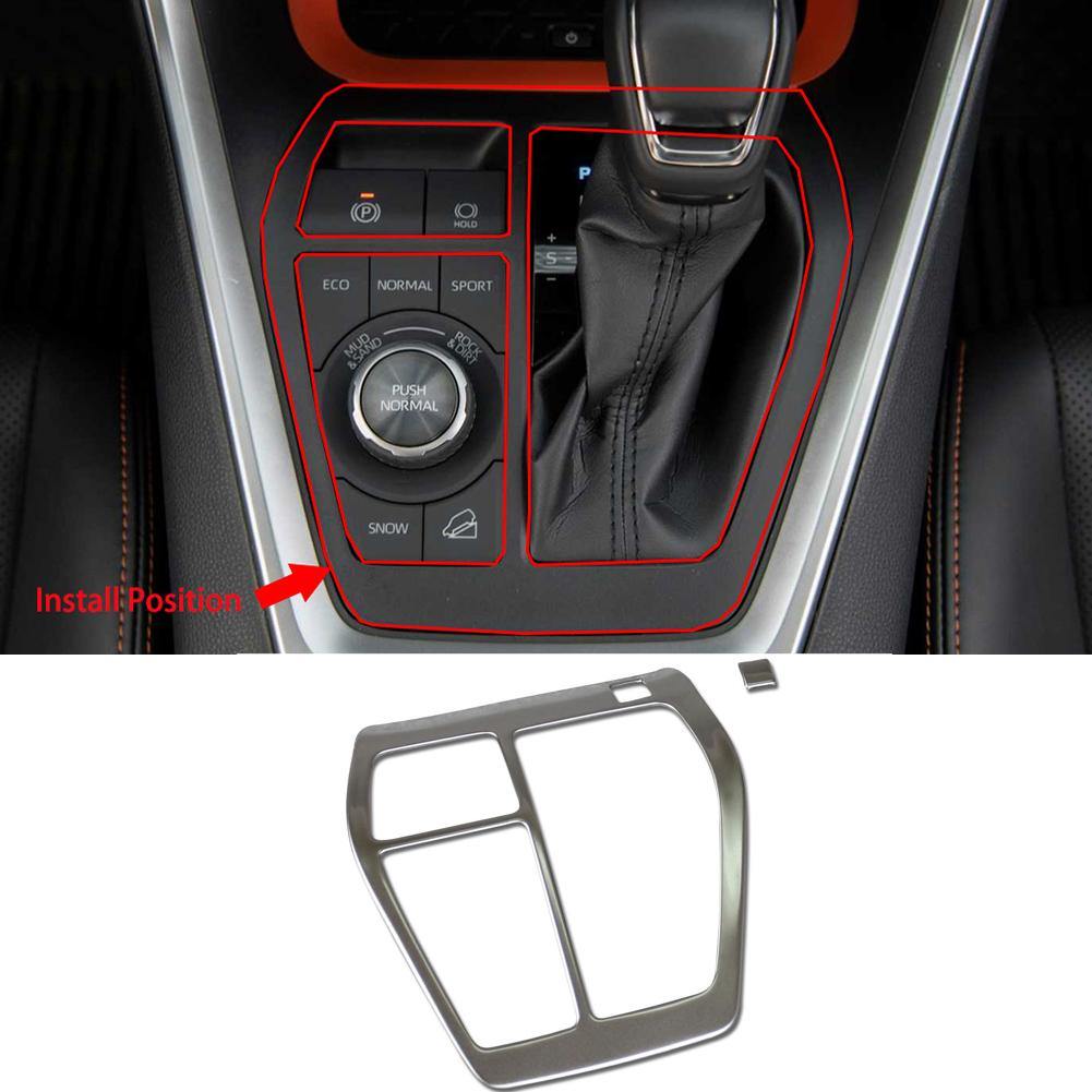 Fit for Toyota New RAV4 2019 2020 2021 2022 Gear Shift Knob Console Panel Cover Trim Stainless Steel (Silver) - beautost