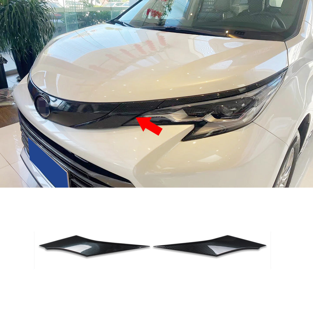 Fit for Toyota Sienna 2021 2022 Grill Headlight Front Light Eyelid Molding Cover Trims