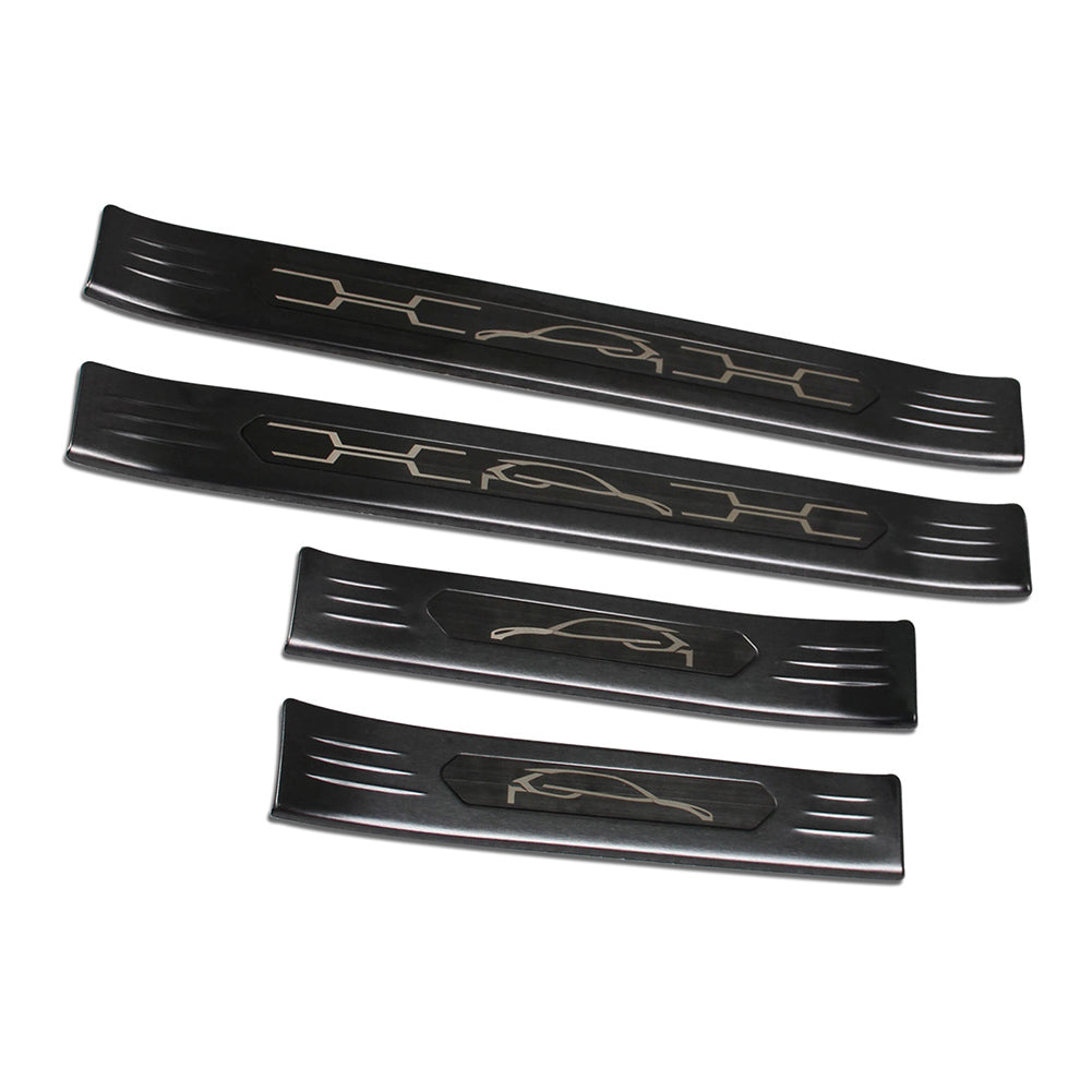 Fit for Toyota VENZA 2021 2022 2023 2024 Outside Door Sill Scuff Plate Guard Cover Trim Sport Style Stainless Steel