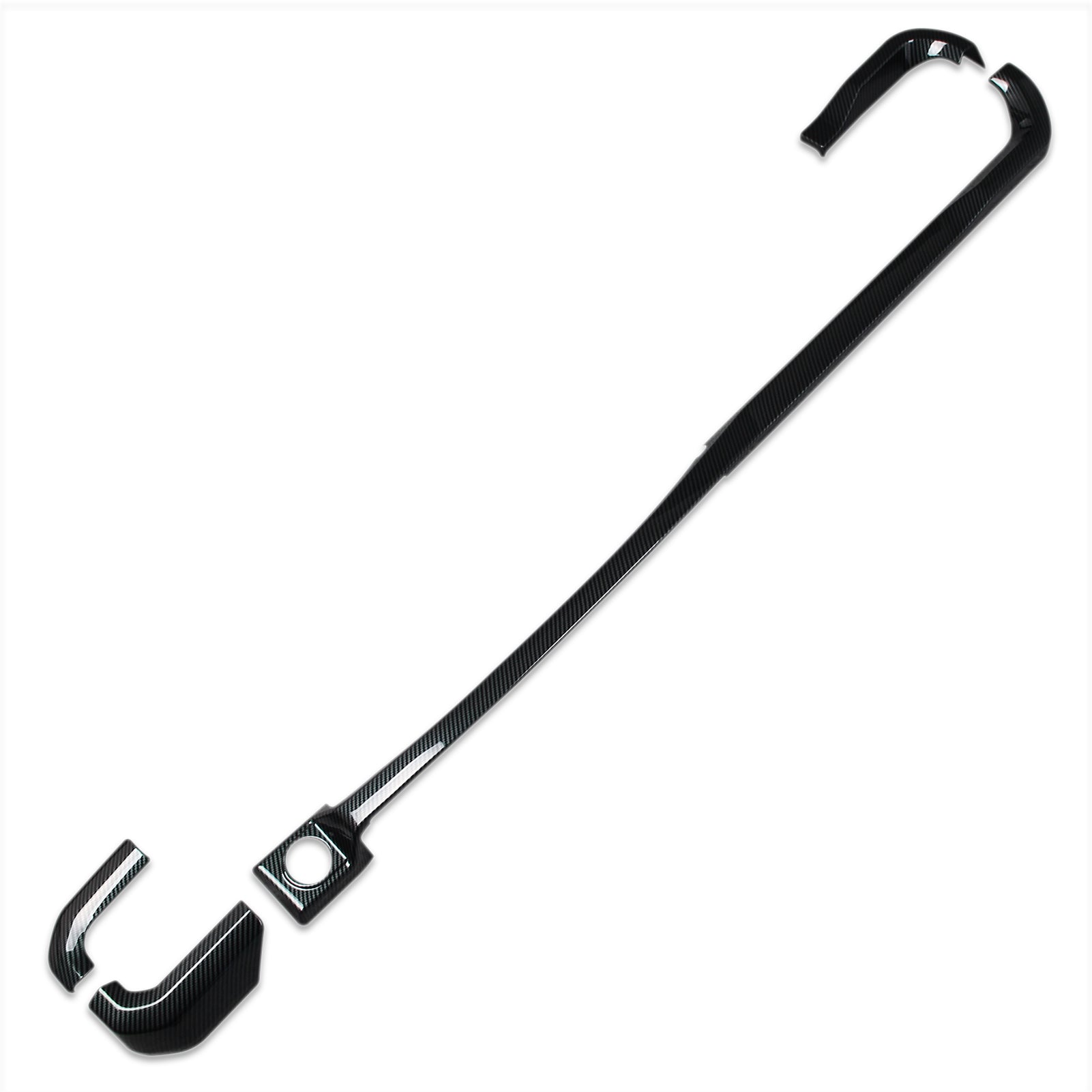 Fit for Ford F-150 2021 2022 2023 F150 Front Dashboard Panel Cover Trims Carbon Fiber Pattern (Front Dashboard Panel Cover)