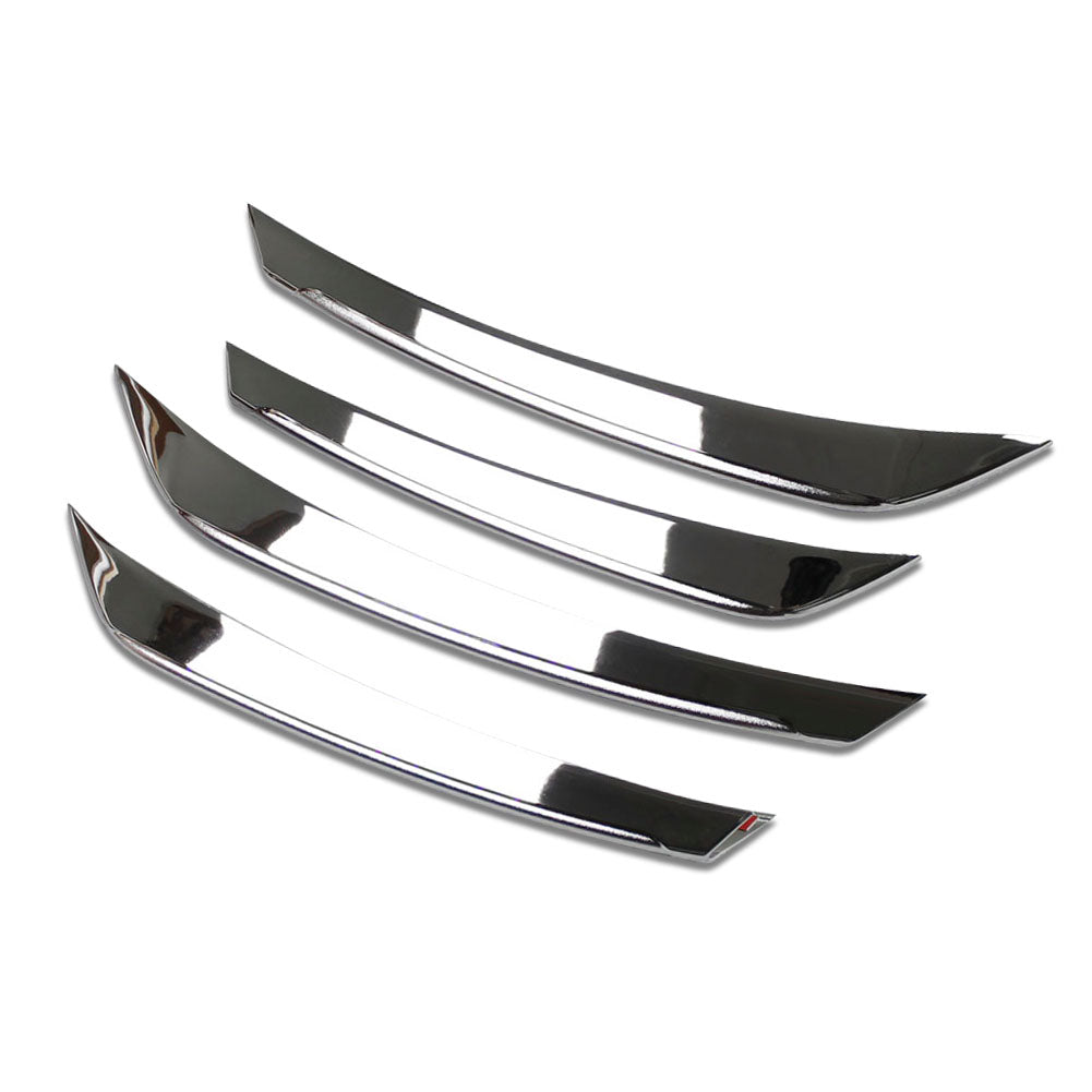 Fit For Mercedes Benz New GLC GLC300 2020 2021 2022 Front Corner Mesh Grill Molding Cover Trim Chrome