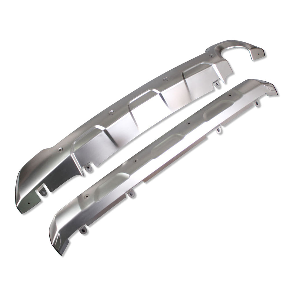 Fit For Subaru 2019 2020 2021 Forester Front + Rear Bumper Guard Protector Plate Cover Trims Stainless Steel