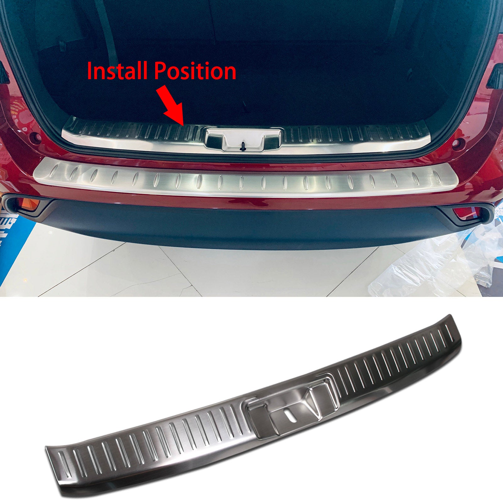 Fit for Toyota New Highlander 2020 2021 2022 2023 Rear Inside Bumper Sill Plate Guard Cover Trim Stainless Steel