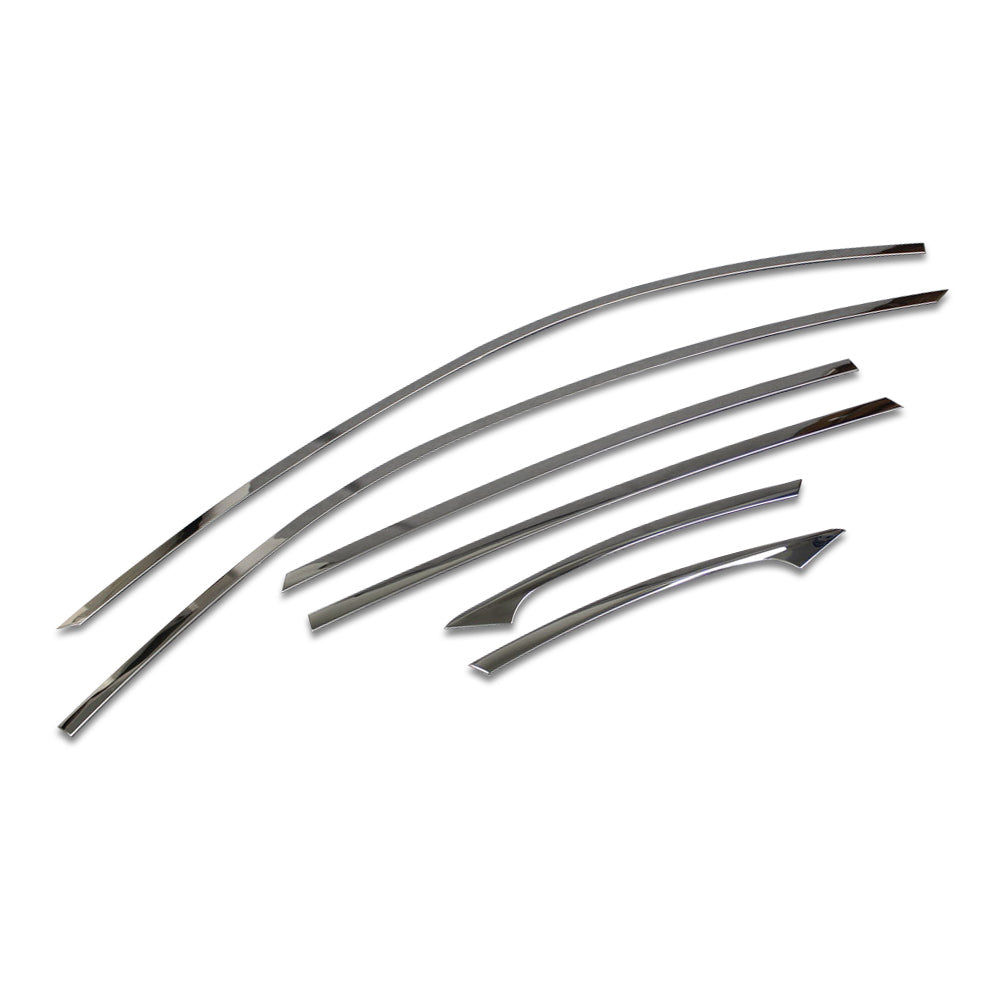 Fit For Mazda 2017 2018 2019 2020 2021 2022 CX-5 CX5 Upper Windows Frame Sill Molding Cover Trims Steel -6PCS Whole set