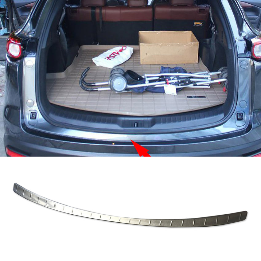 Fit for Mazda CX-9 CX9 2017 2018 2019 2020 2021 2022 Stainless Rear Outside Bumper Sill Plate Guard Cover Trim