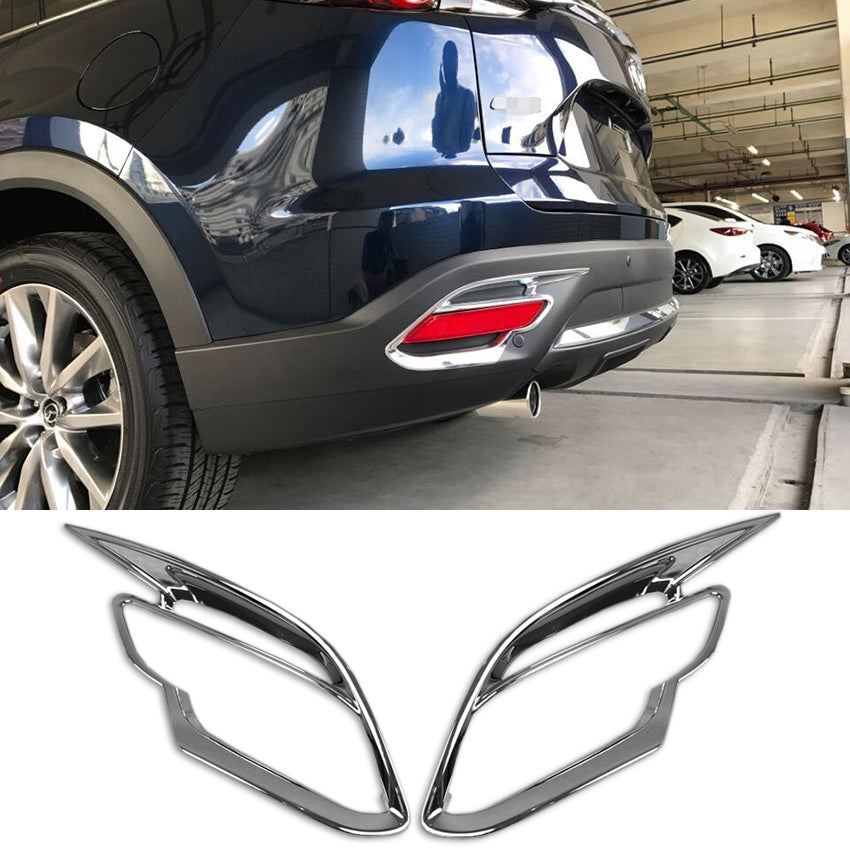 Fit For Mazda CX-9 CX9 2017 2018 2019 2020 2021 2022 Chrome Rear Fog Light Lamp Cover Trim