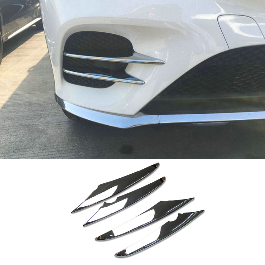 Fit For Mercedes Benz GLC GLC300 GLC-Coupe 2016 2017 2018 2019 Front Corner Mesh Grill Molding Cover Trim Chrome