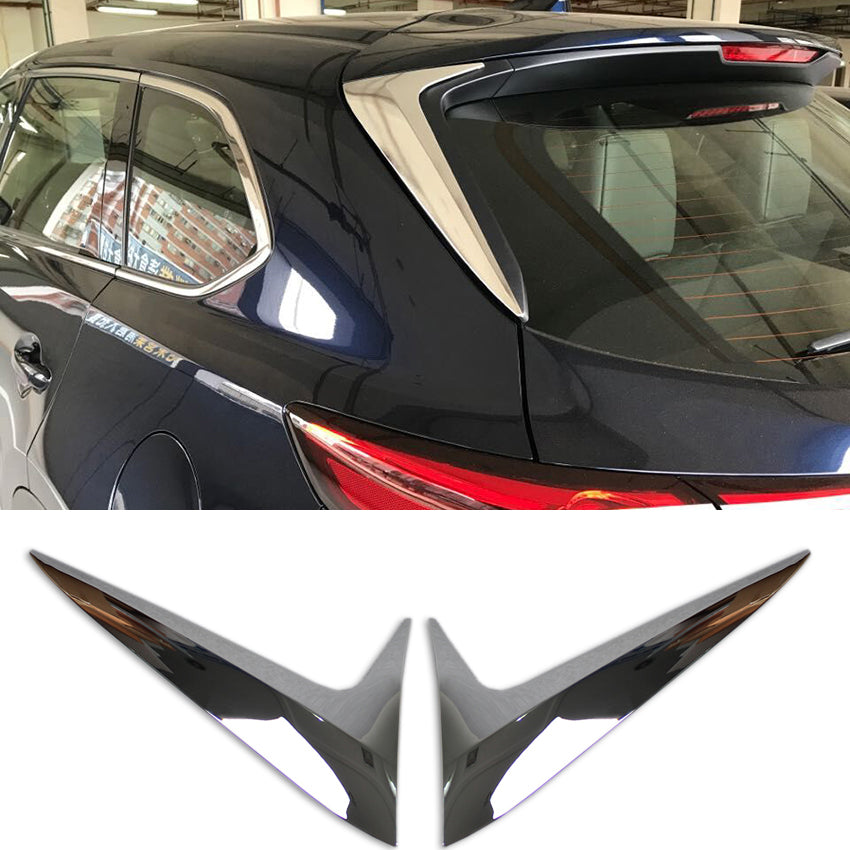 Fit For Mazda 2017 2018 2019 2020 2021 CX-9 CX9 Chrome Rear Spoiler Wing Side Beveled Window Cover Trims