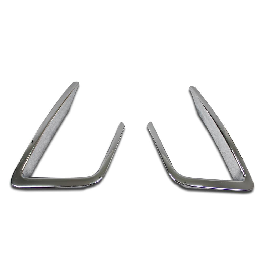 Fit For 2018 2019 2020 2021 Ford Expedition Chrome Front Fog Light Lamp Bezel Cover Trims