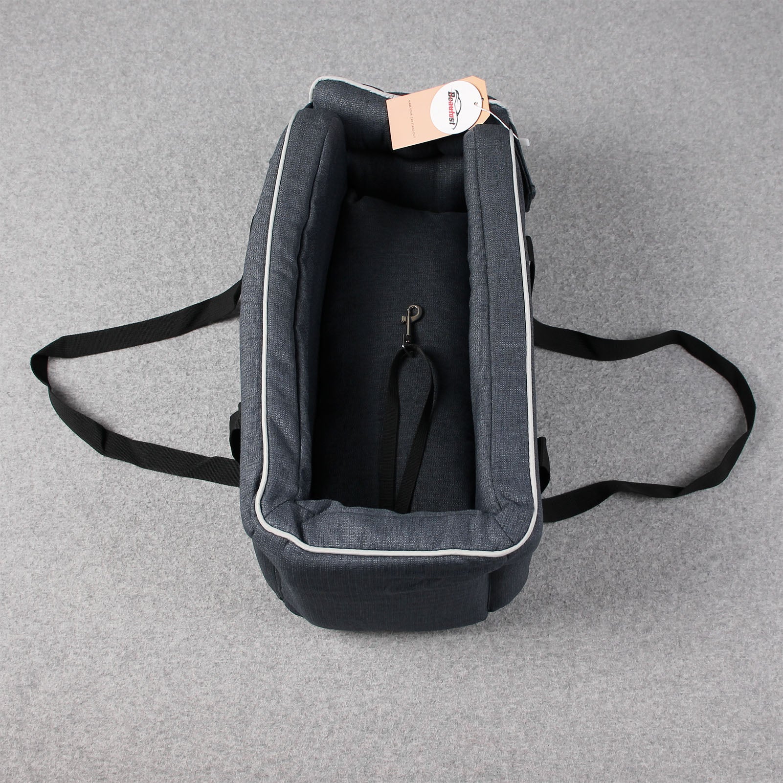 For Most Car Deluxe Interactive Pet Seat,Gearking Armrest Seat for Dog,Interactive Dog Console Car Seat with Safety Tethers