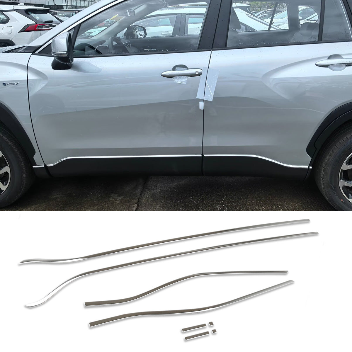 Fit for Toyota New Corolla Cross/Corolla Cross Hybrid 2025 2026 Door Body Side Skirt Molding Cover Trims