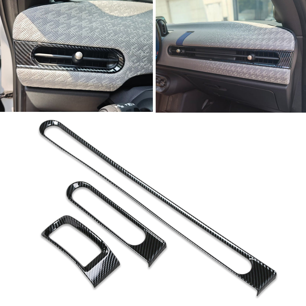 Fit For 2025 2026 New MINI COOPER/MINI COOPER S Interior Front Seat Air Condition Vent Outlet Cover Trims Carbon Fiber Pattern