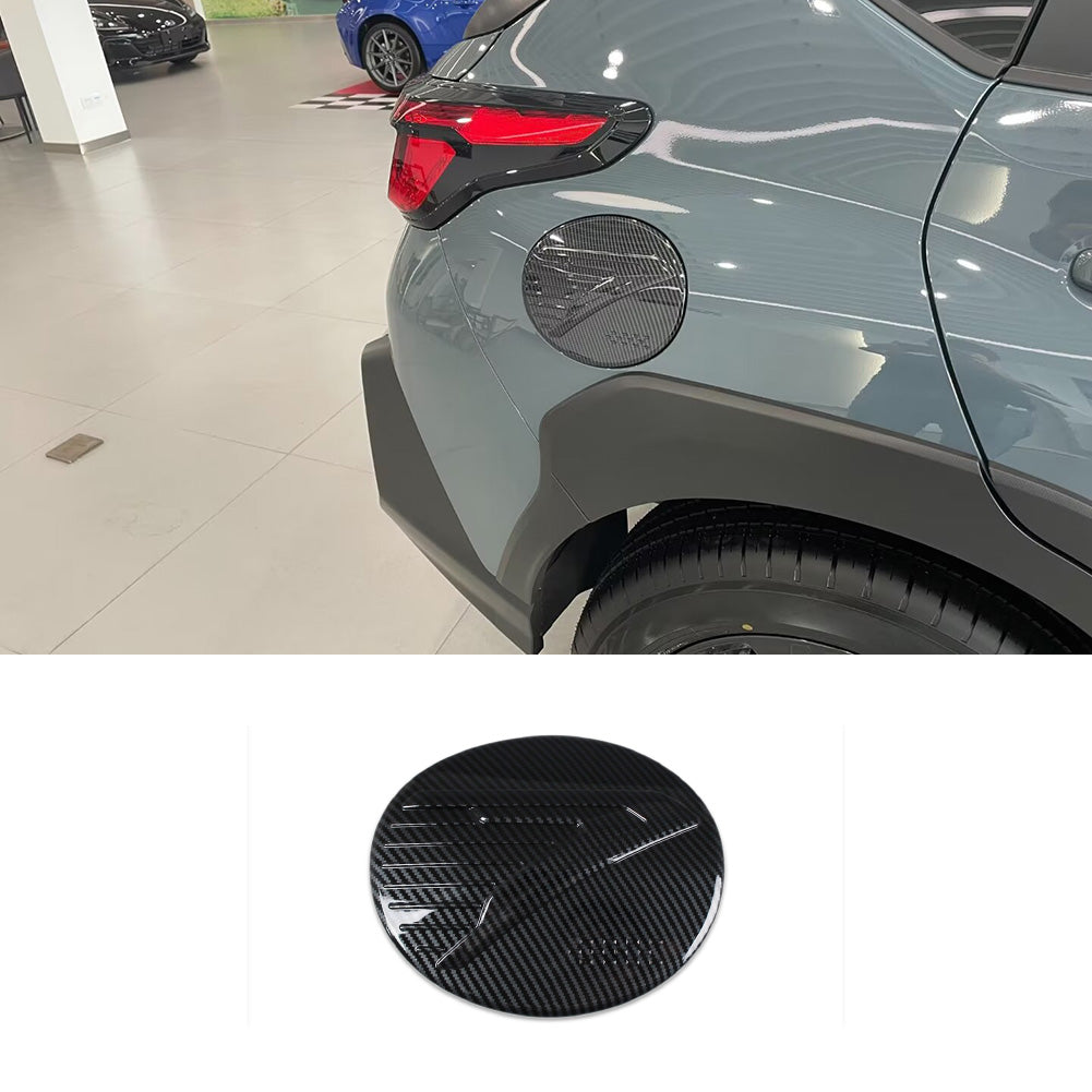 Fit for Subaru Crosstrek 2024 Fuel Gas Tank Cap Cover Trim Carbon Fiber Pattern