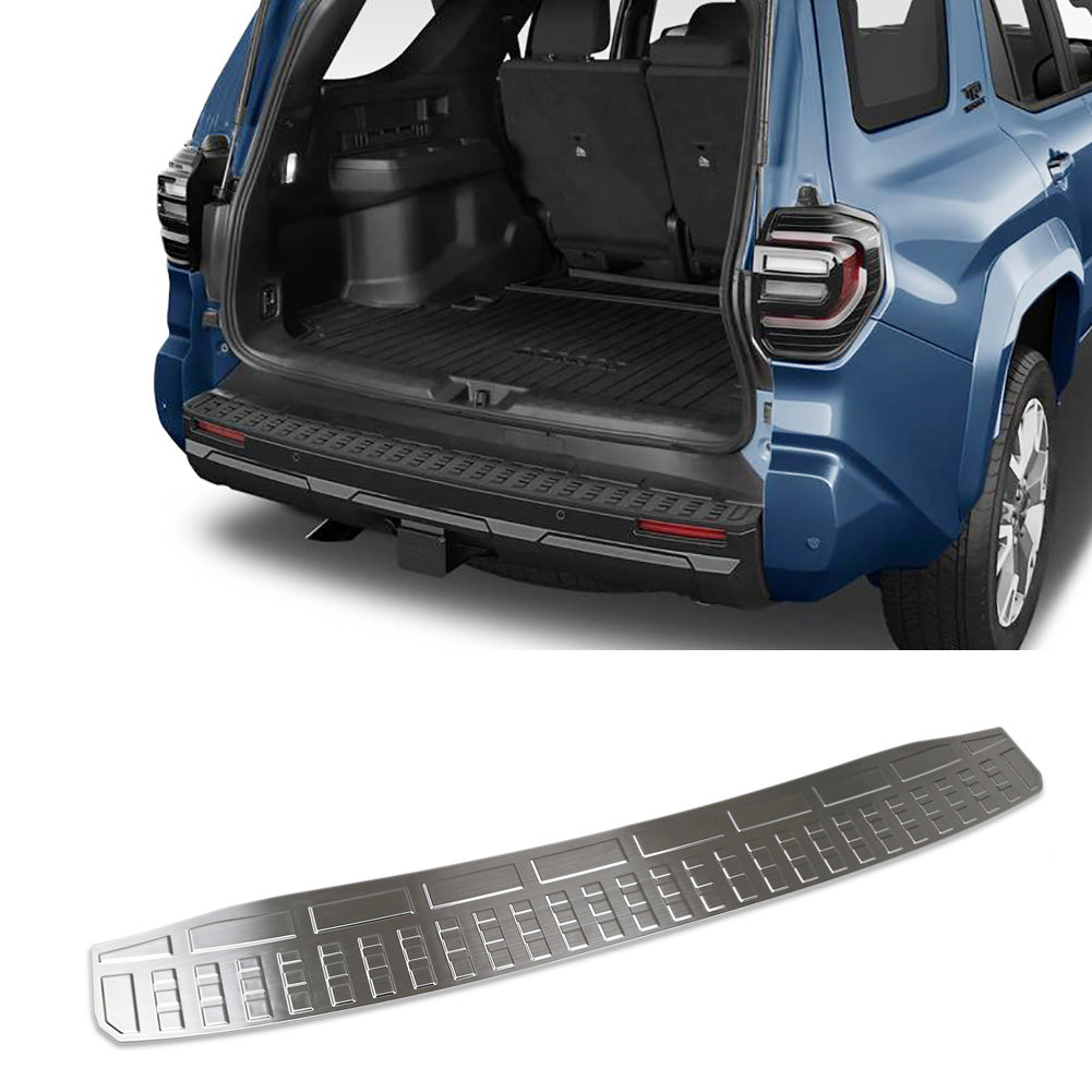 Fit for Toyota 4Runner 2025 Rear Outside Bumper Sill Plate Guard Cover Trim Stainless Steel