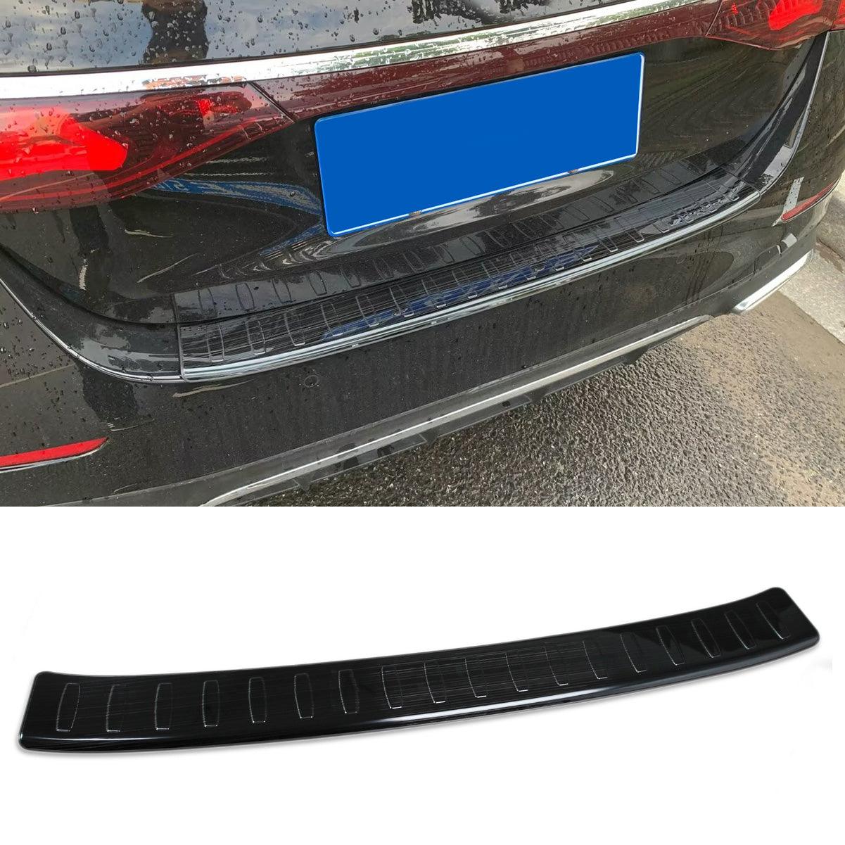 Fit Mercedes-Benz Eclass E-Class 2023 2024 2025 W214 E200 E300 E450 Rear Outside Bumper Sill Plate Guard Trim