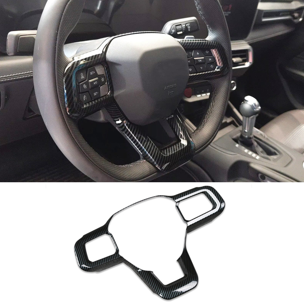 Fit for Ford New Mustang 2024 2025 Wheel Steering Trim Panel Cover Trims ABS