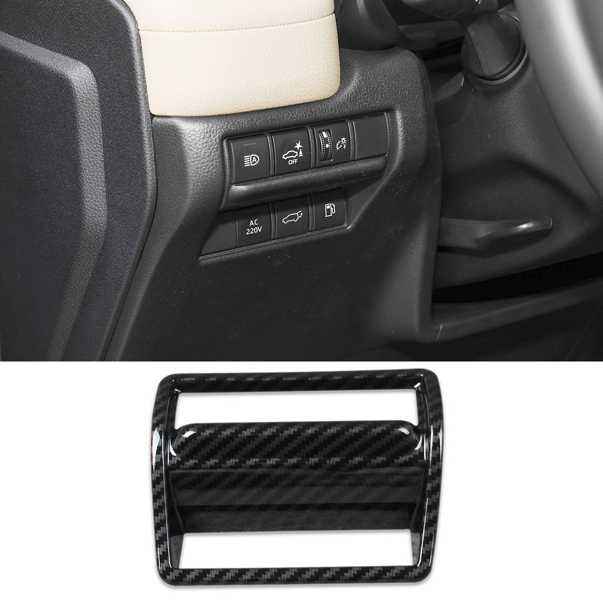 Fit for Toyota New Land Cruiser LC250 2024 2025 2026 Headlight Lamp Switch Control Odometer Button Cover Trims