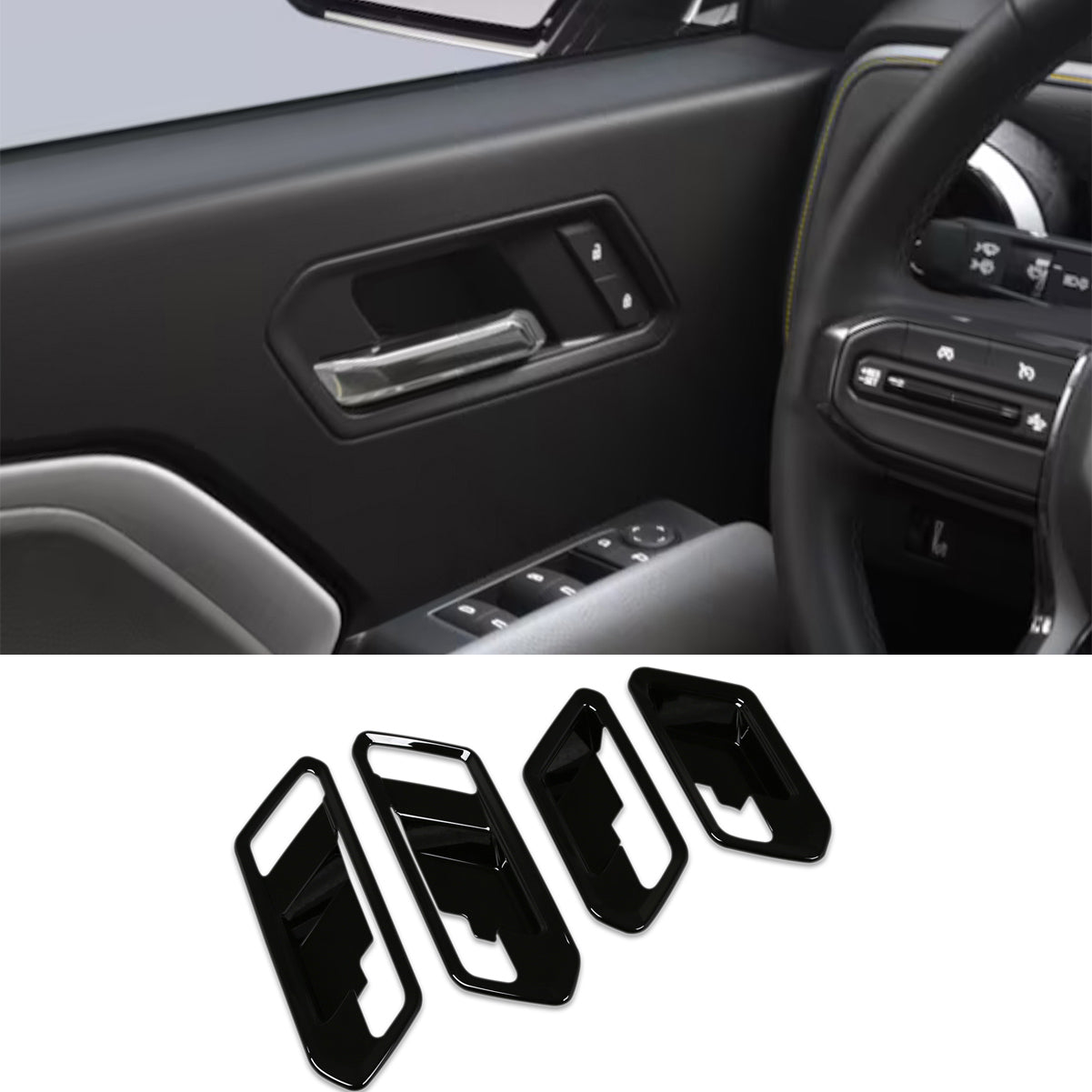 Fit for Chevrolet Chevy New Colorado Z71/Trail Boss/LT/WT 2024 2025 Interior Door Handle Bowl Panel Cover Trims