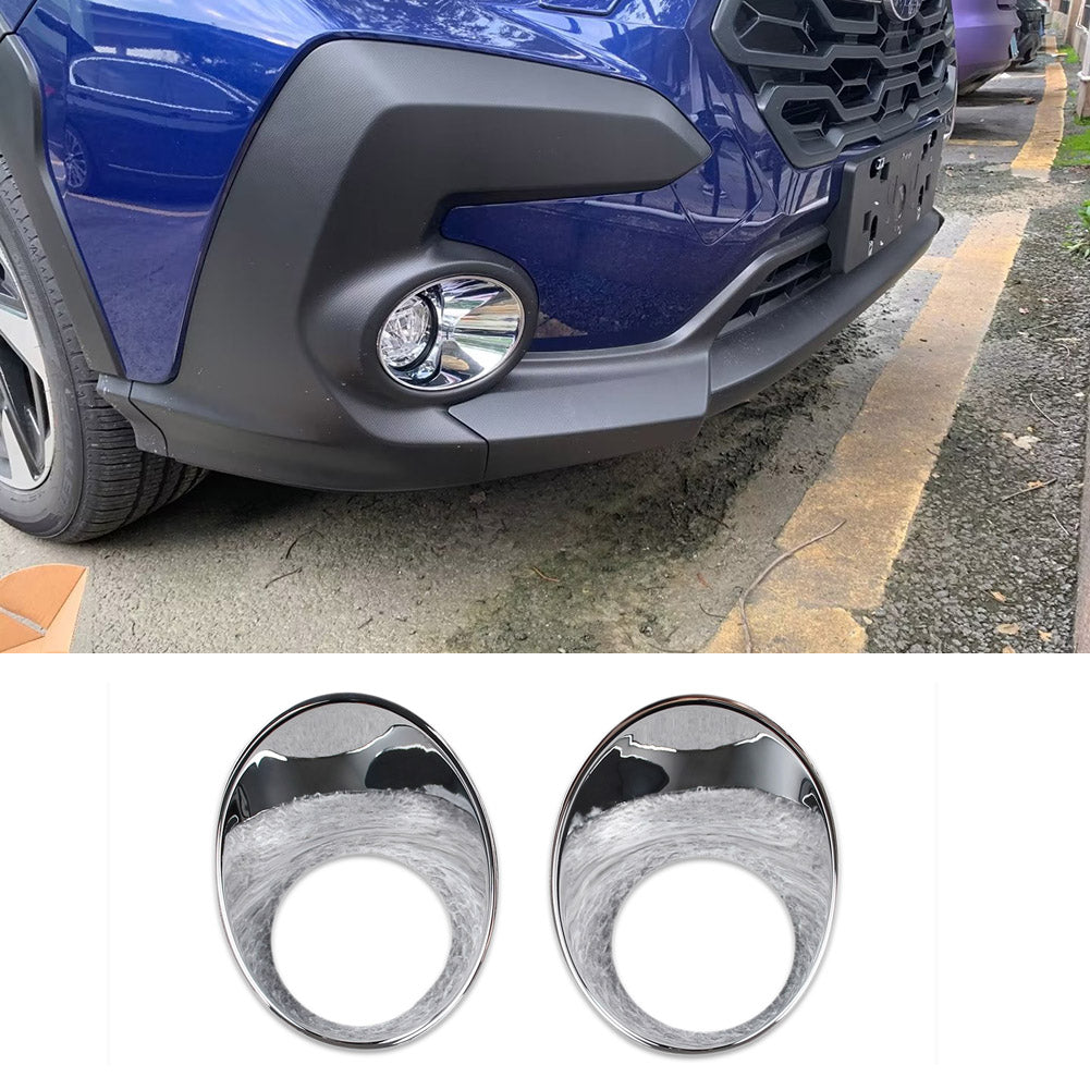 Beautost Fit for Subaru Crosstrek 2024 2025 Front Fog Light Lamp Cover Trim ABS Chrome